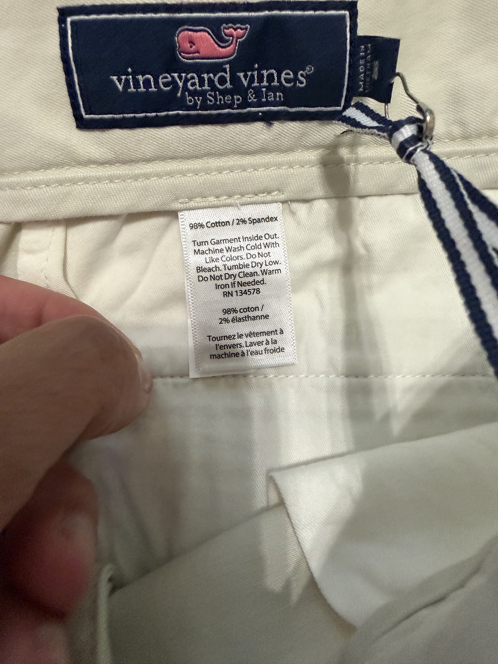 Vineyard Vines Breaker Shorts Men's 38 Stone Khaki Stretch Chino Shorts NWT - Picture 4 of 4